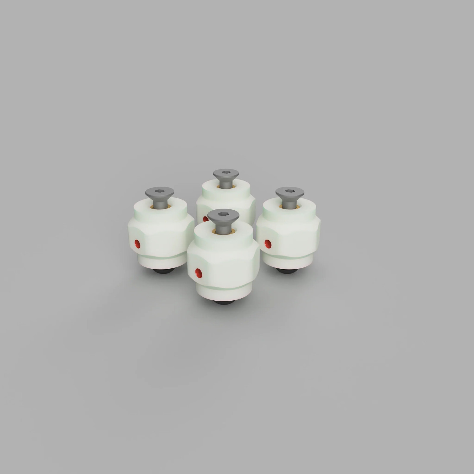 IDE RLX Standoffs - Stress-free mounting pieces for 3D Creality build plates M4