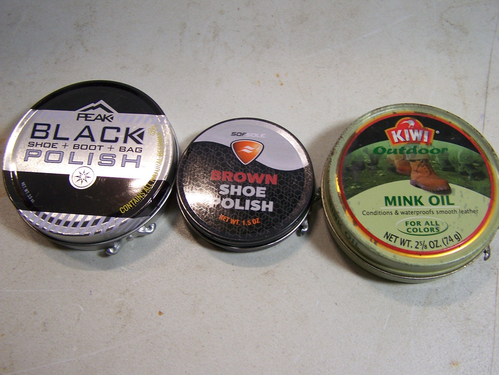 Kiwi Mink Oil Outdoor Leather Conditioner , Brown Shoe Polish, Black Shoe Polish