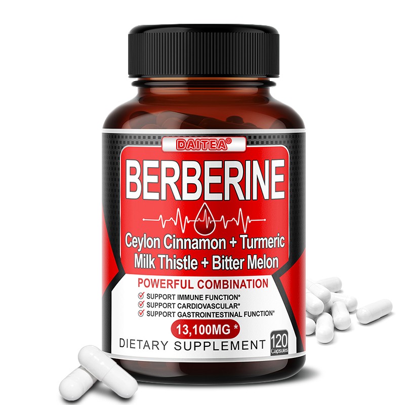Berberine with Ceylon Cinnamon 13100 Mg 120 Capsules Heart Health & Immunity