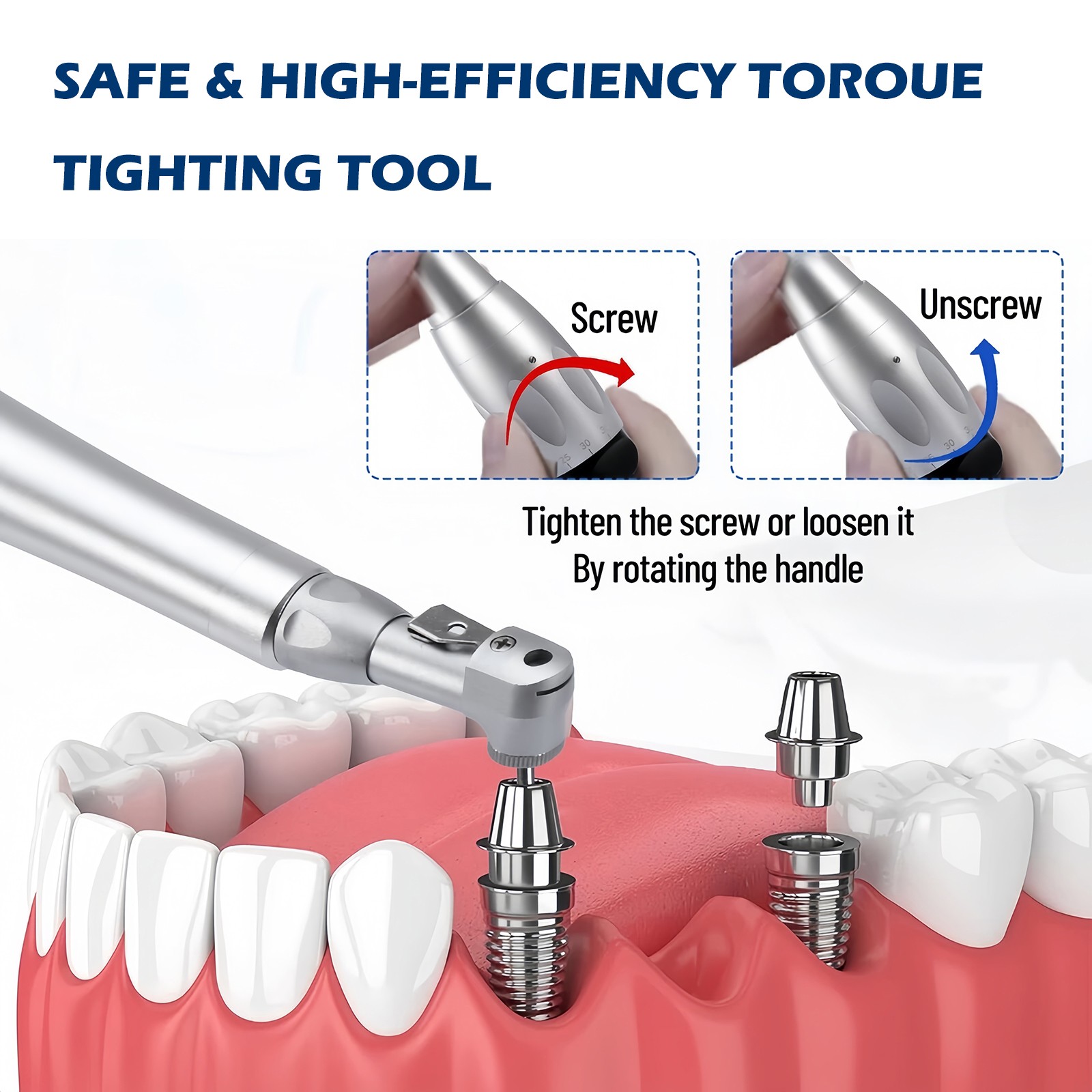 Dental Universal Implant Torque Wrench Handpiece Torque Wrench Driver USA