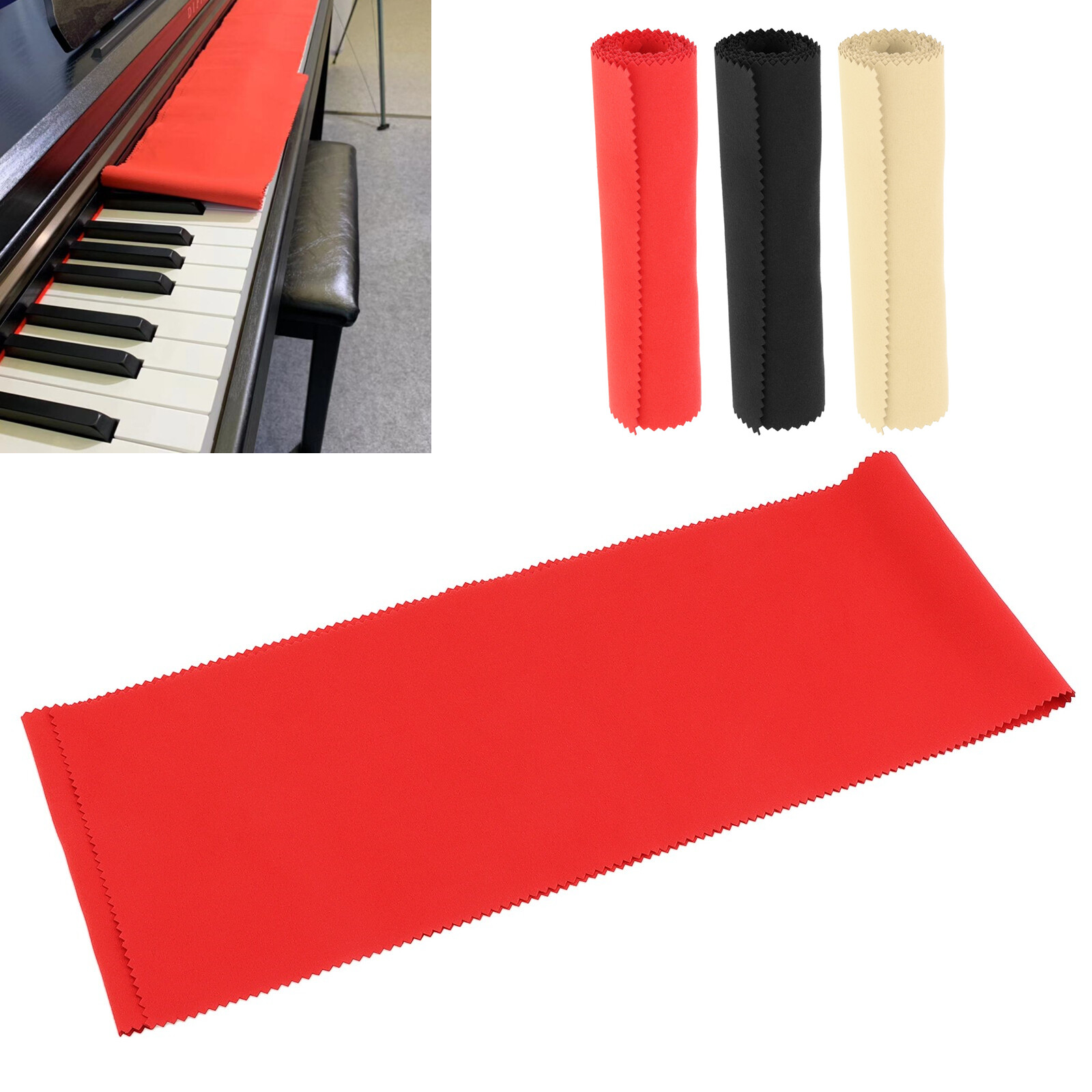 Fine Fiber Piano Keyboard Protective Cover Cloth,for 88 keys Cleaning Care