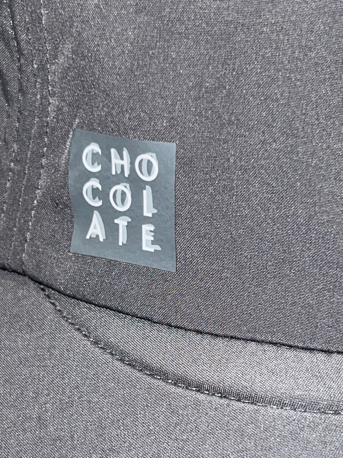Allstate Hot Chocolate 15K 5K Gray Poly spandex Running Hat Cap Hook Loop EUC