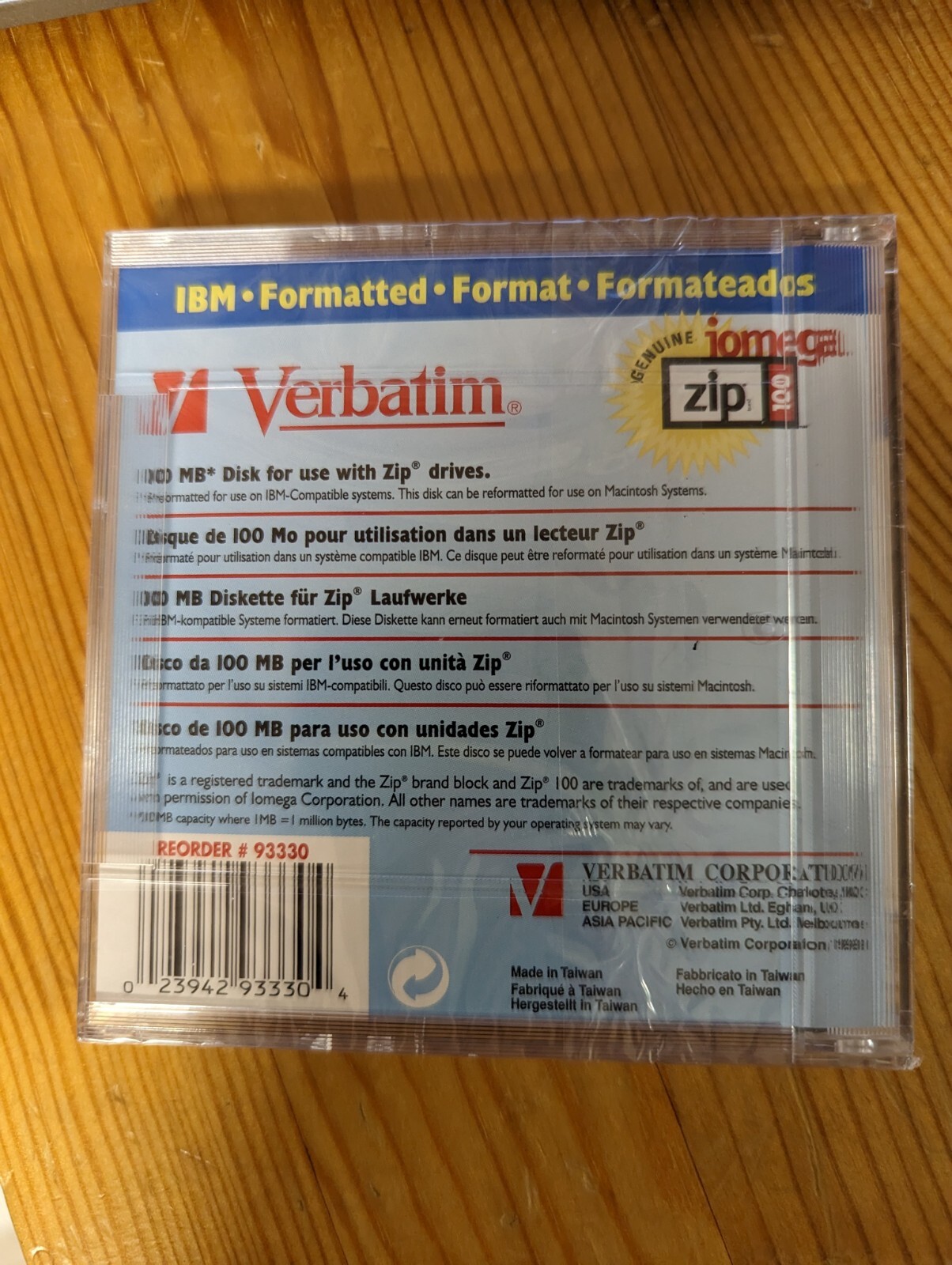 VERBATIM Zip 100 MB IBM Formated SEALED