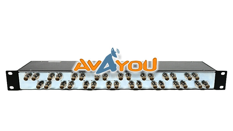 Evertz SRF1-﻿8-﻿1x4LB 8-channel 1x4 RF Splitter Combiner 75Ω BNC L-Band
