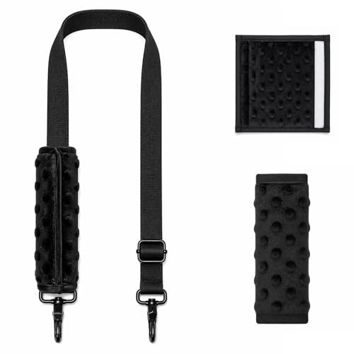 59 inch Black Shoulder Strap, Universal Adjustable Replacement Bag Strap with
