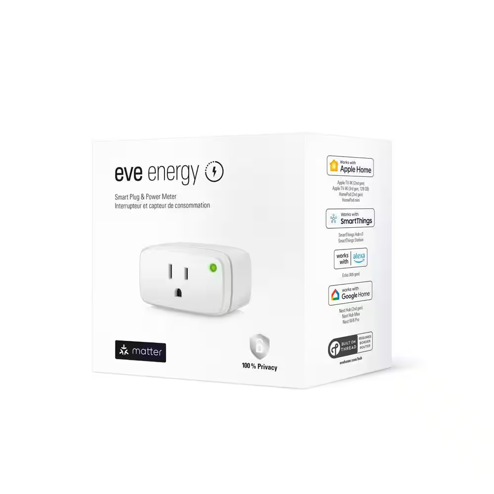 Energy (Matter) - Smart Plug, Matter & Thread Enabled, Works W/ Apple Home/Smart