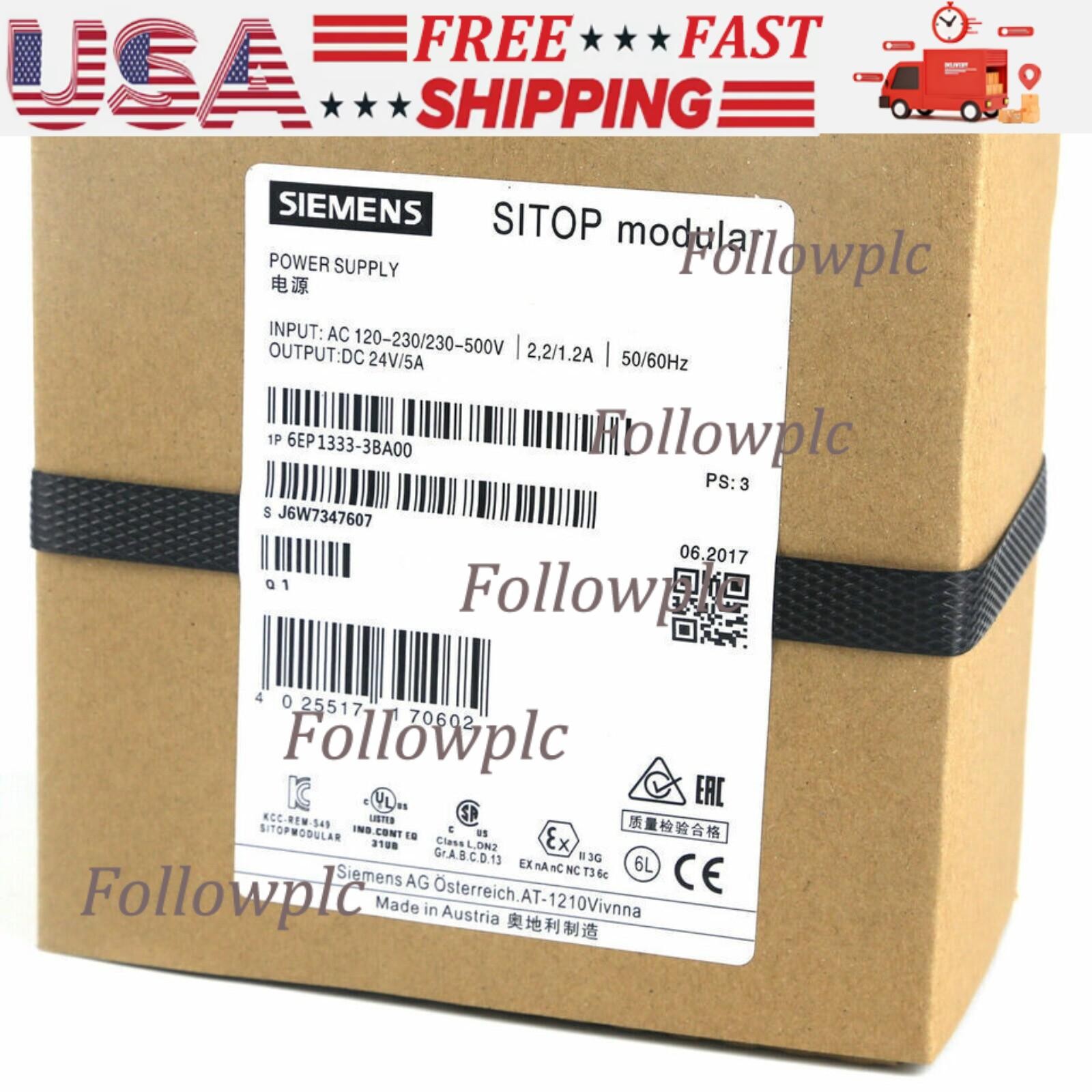 New SIEMENS 6EP1333-3BA00 Sitop Modular Power Supply