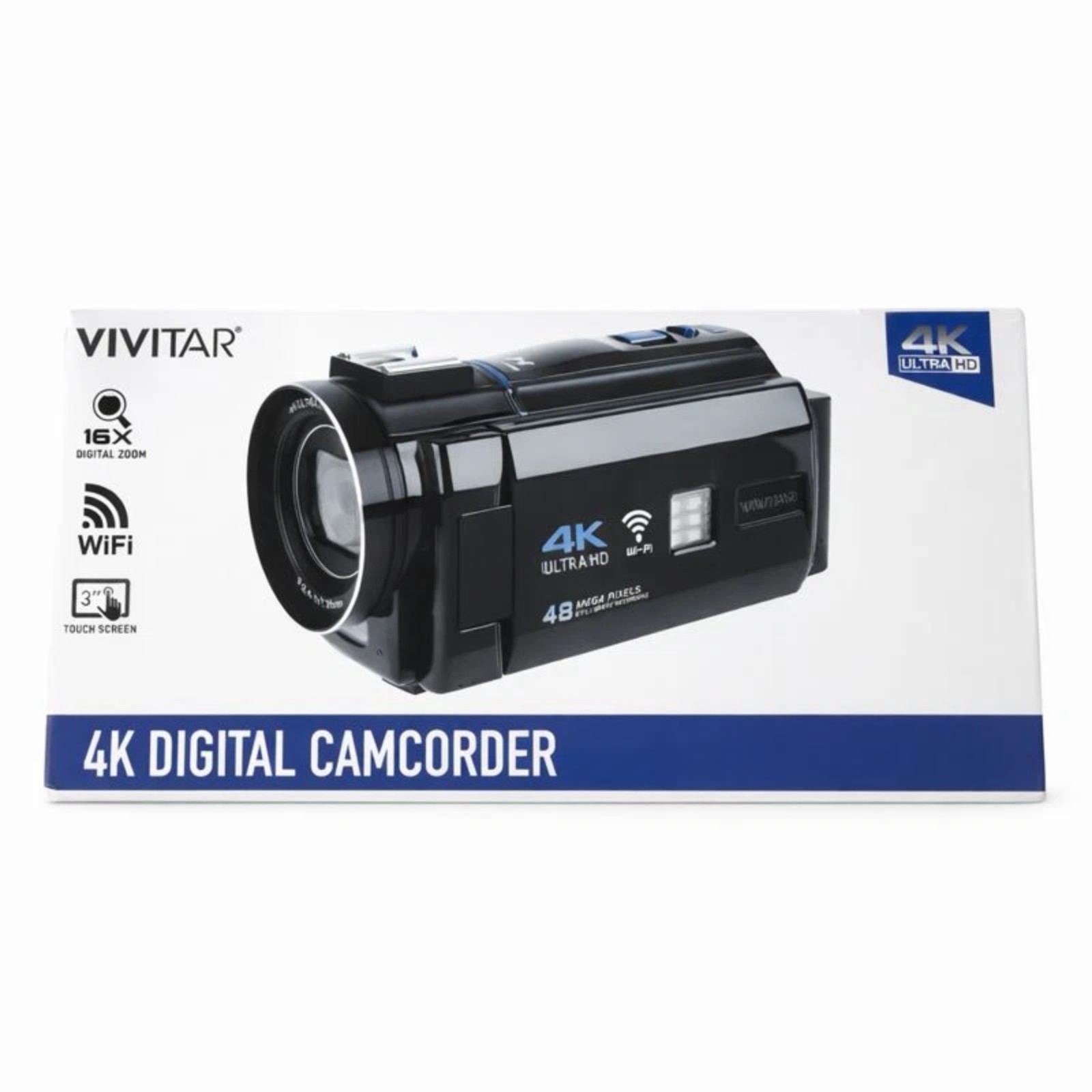Vivitar 4K Ultra HD Digital Camcorder WiFi 48MP 16x Zoom 3" Touch Screen