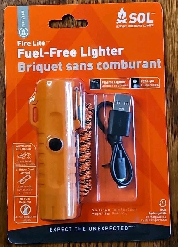 SOL Fire Lite Fuel-Free Lighter: 1-1/2 in. x 4 in. (Orange)