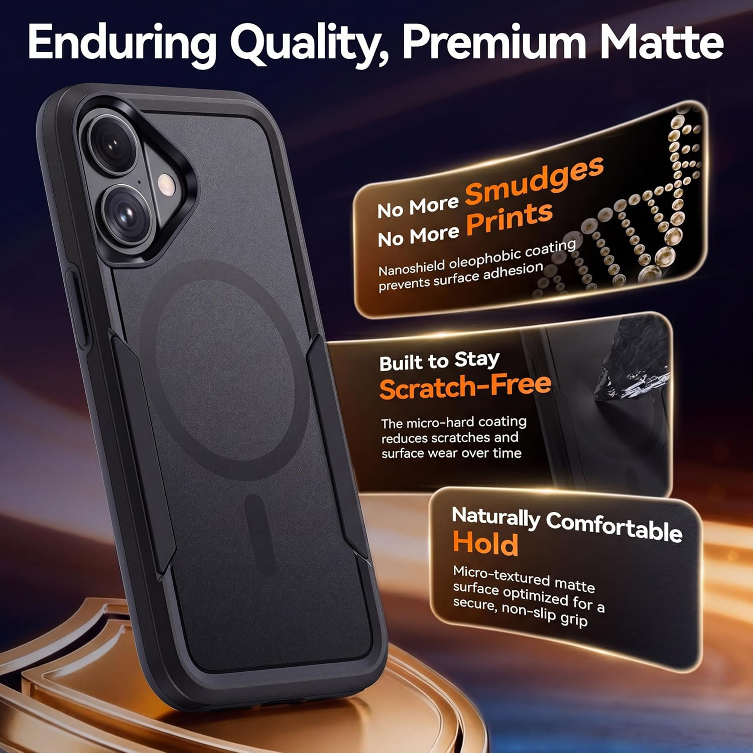 Protective for Iphone 17 Case [With Screen Protector], Heavy Duty Shockproof & 2