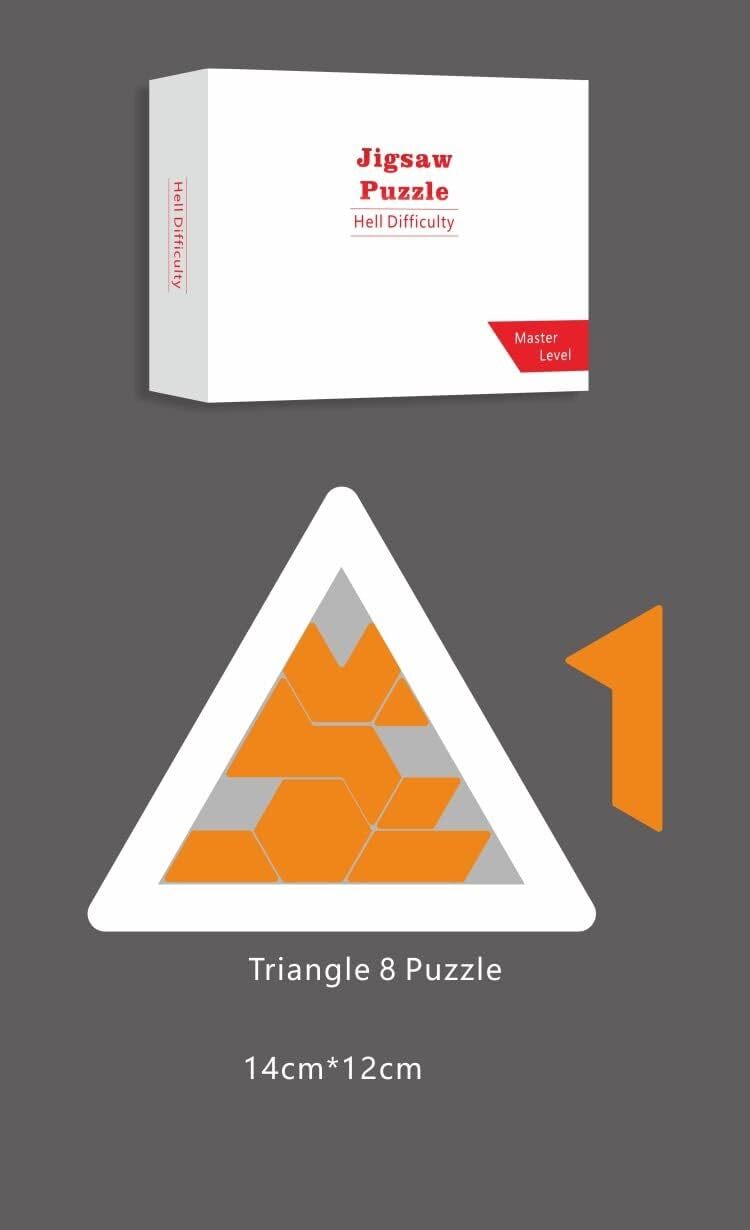 Jigsaw Puzzles Trangle 8 Very Difficult Burning Brain Wave Trangle 8 Pieces
