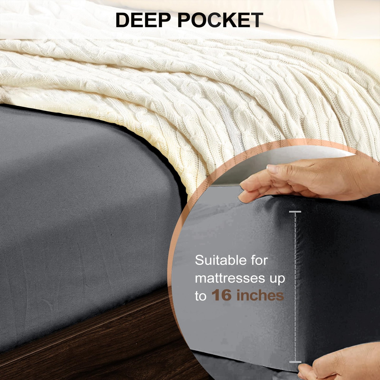 Queen Fitted Sheet - Hotel Quality, Ultra Soft & Breathable Brushed Microfibe...