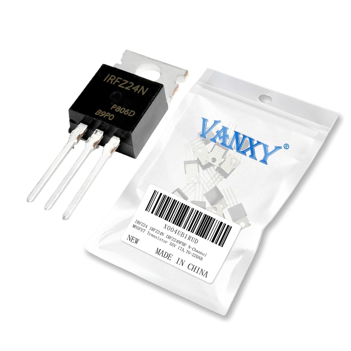12PCS IRFZ24 IRFZ24N IRFZ24NPBF N-Channel MOSFET Transistor 55V 17A,TO-220AB