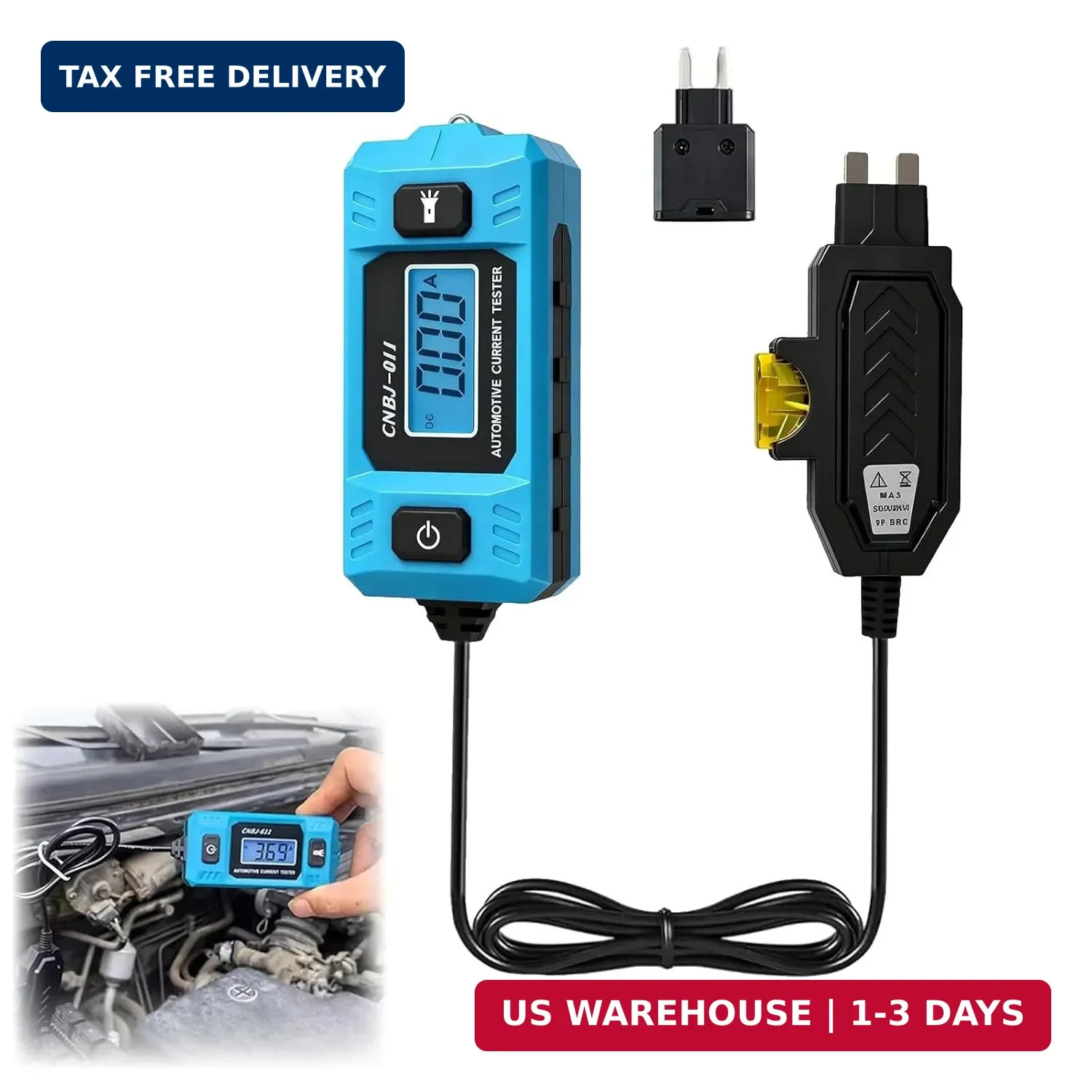 Automotive Circuit Fault Probe Tester, 20A 48V High Precision Current Tester, 2