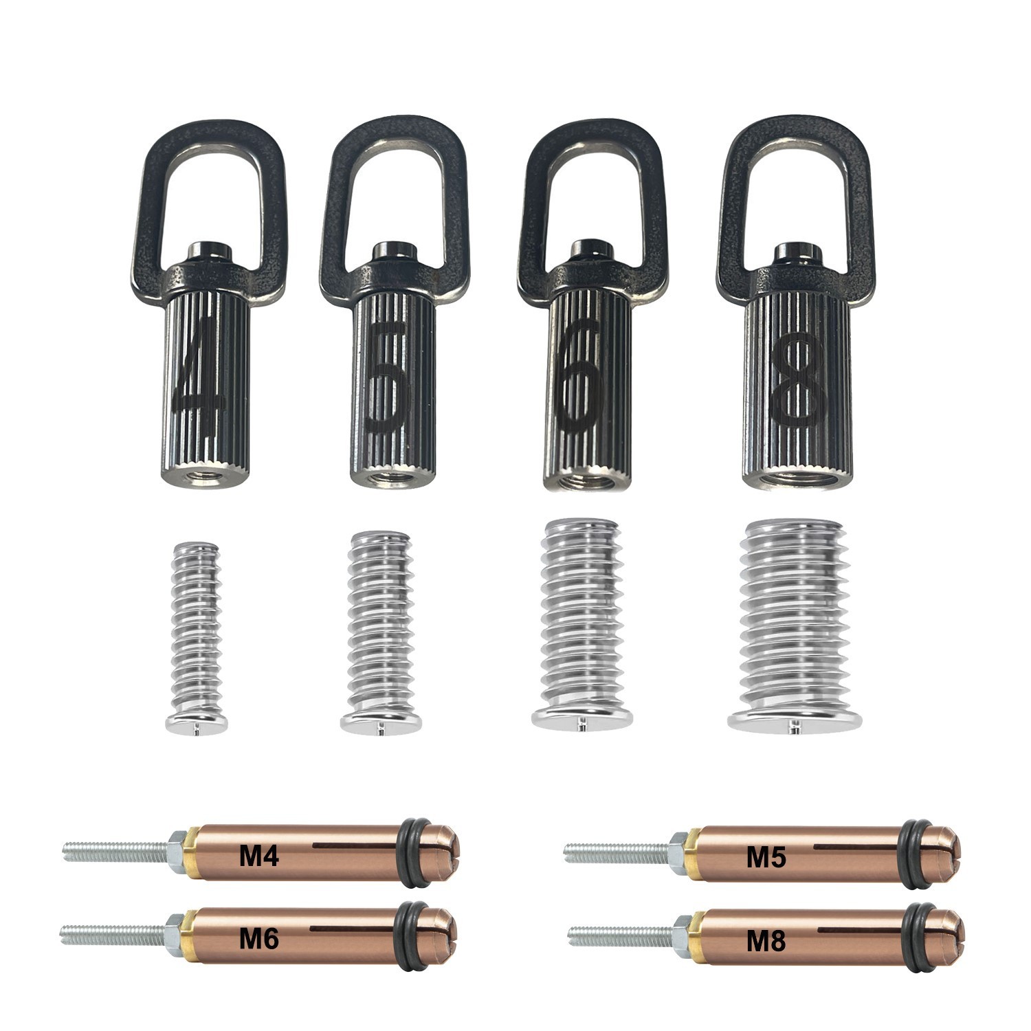 Grade A Tool Aluminum Dent Puller Weld Stud Master Kit - M4, M5, M6, M8