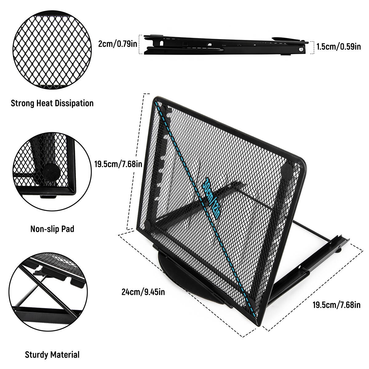 Portable Laptop Stand Adjustable Foldable Notebook Tablet Holder Computer Desk