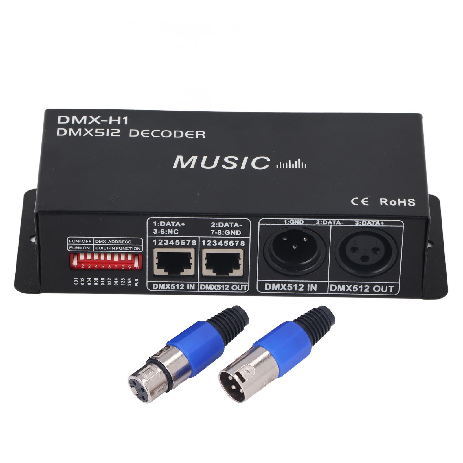 3 Channel DMX Decoder Adjustable RGB Dimming LED Controller For Bars Hotels