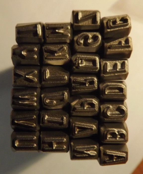 Harley  VIN letters Set 7/32  stamps punches