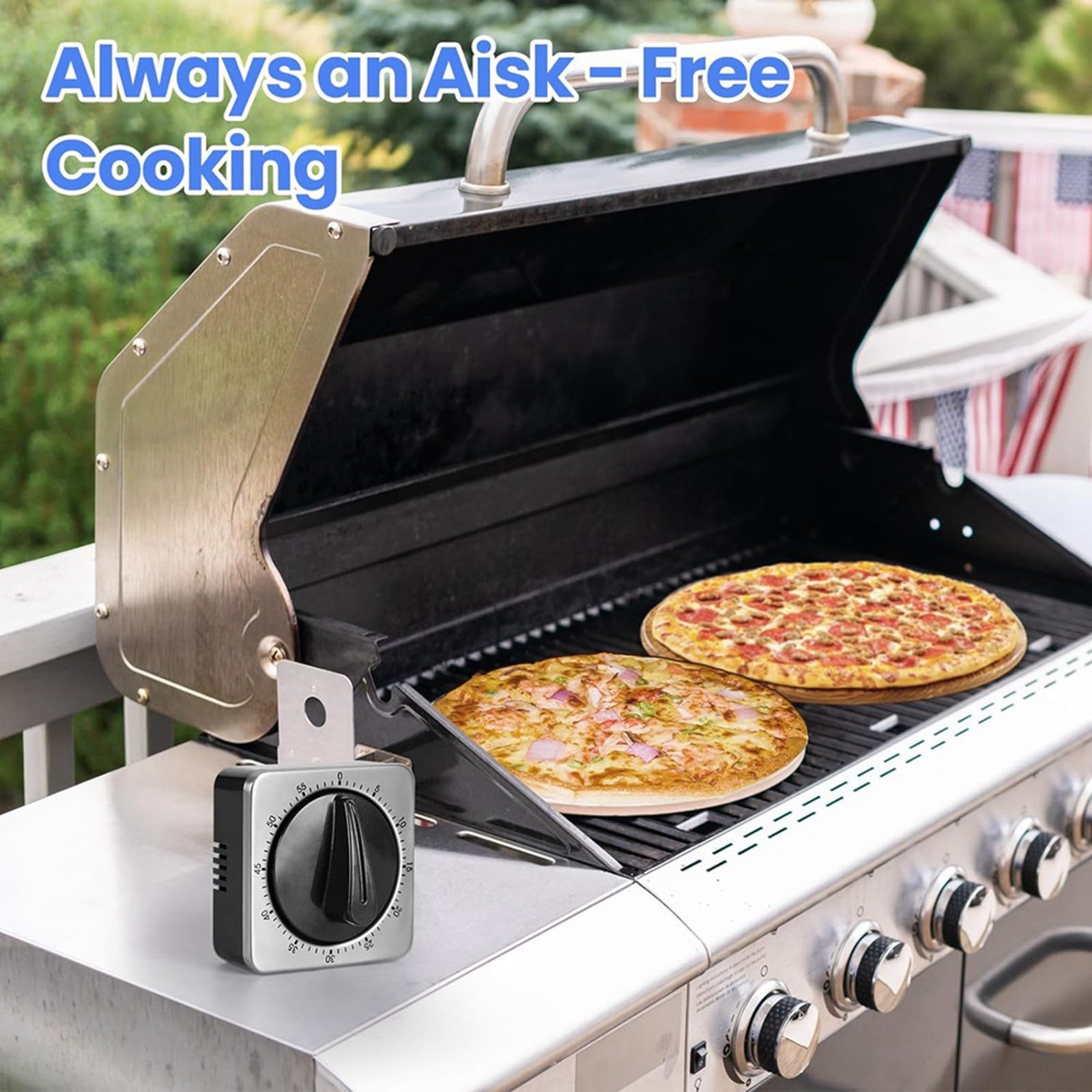 2X Kitchen for Cooking, Chef Cooking Timer Clock with Loud Alarm4737
