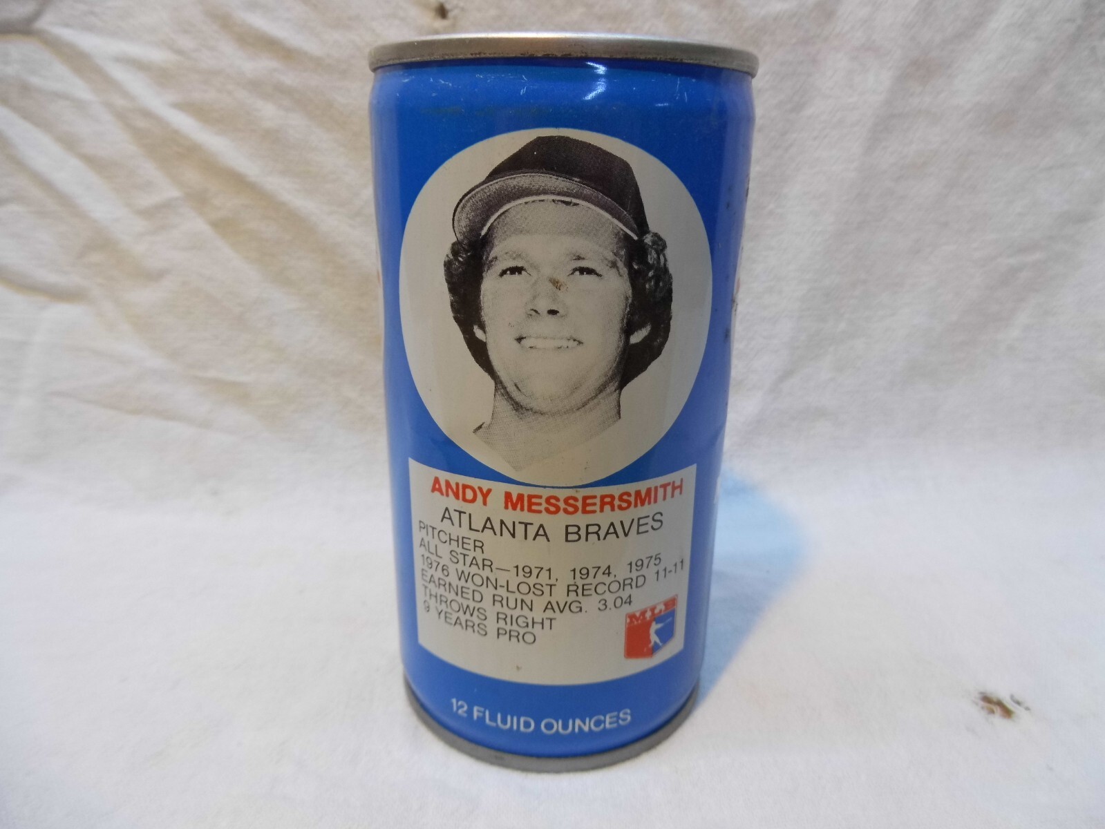 ROYAL CROWN RC COLA BASEBALL "ATLANTA BRAVES ANDY MESSERSMITH" C/S SODA CAN~#2