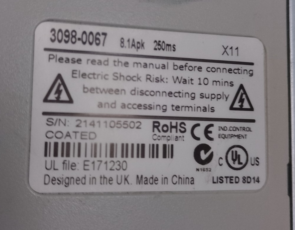 Emerson DST 1402 Servo drive 3098-0068