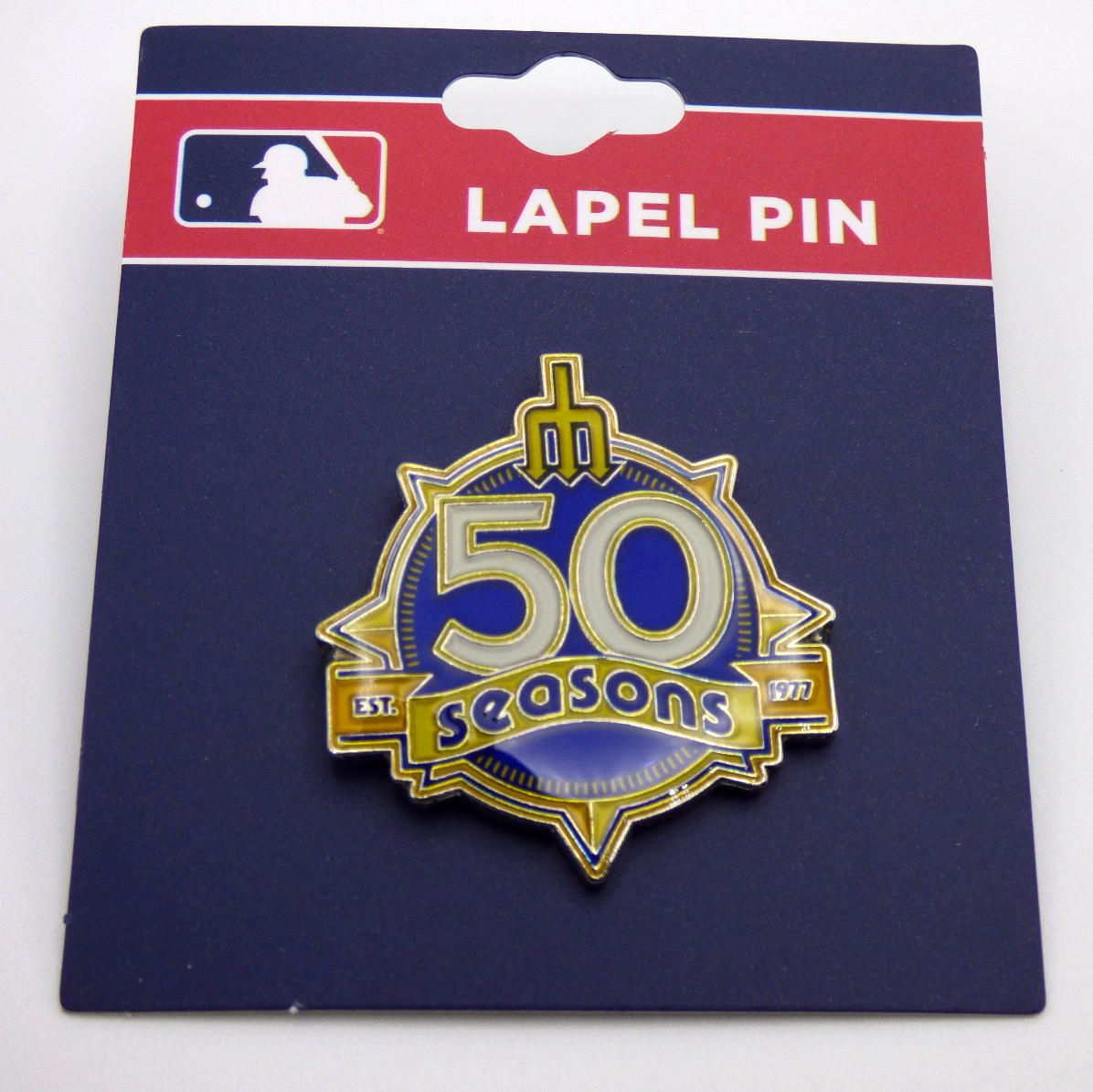 Seattle Mariners - 2026- 50 Seasons Anniversary Pin - Blue & Yellow - Limited Ed