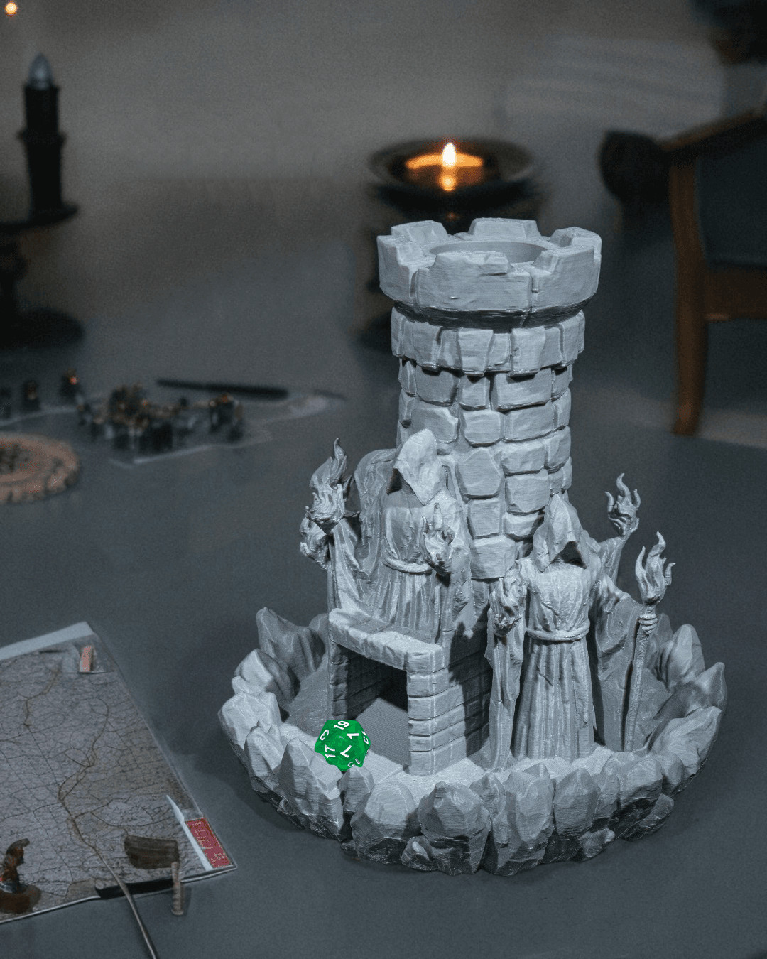 Wizard Tower Dice Tower Dice Roller Dice Tray DnD RPG Terrain Miniature