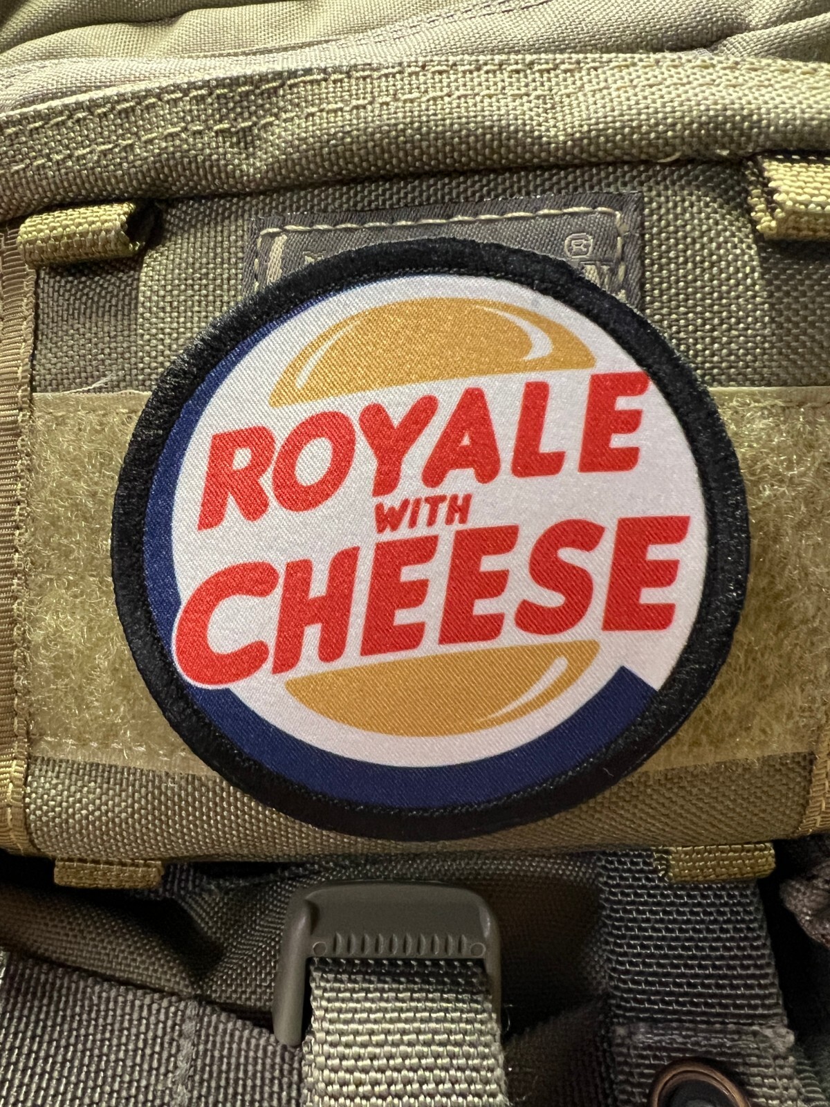 Royale With Cheese Morale Patch. Made in te USA. Free shipping