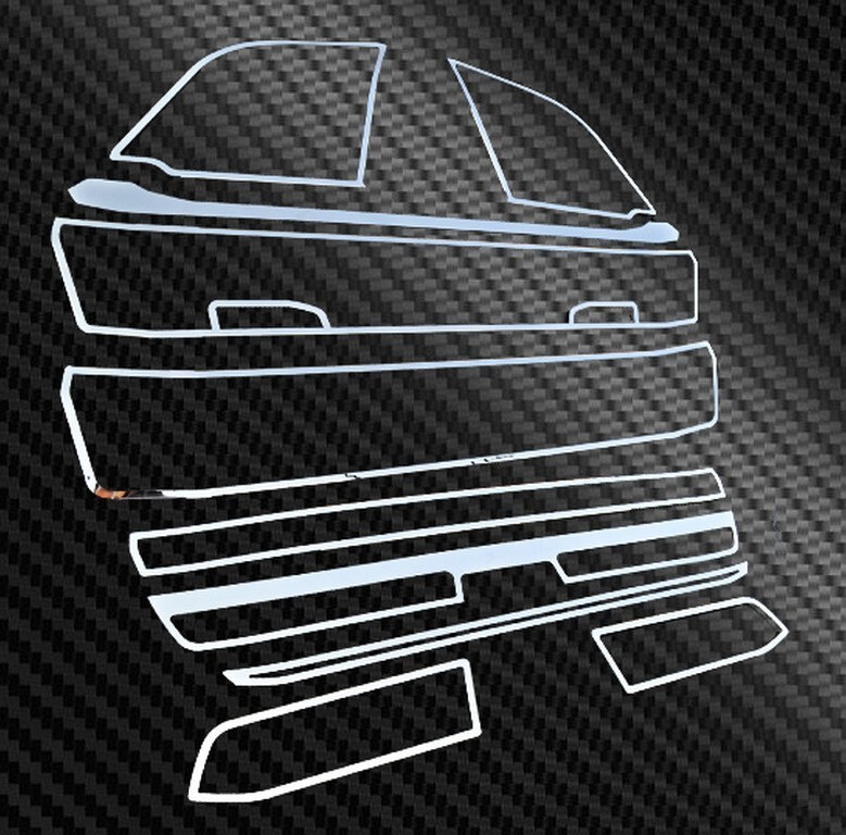 Front Grill Covers for SCANIA S 2016+ without DRLs Polished Stainless Steel
