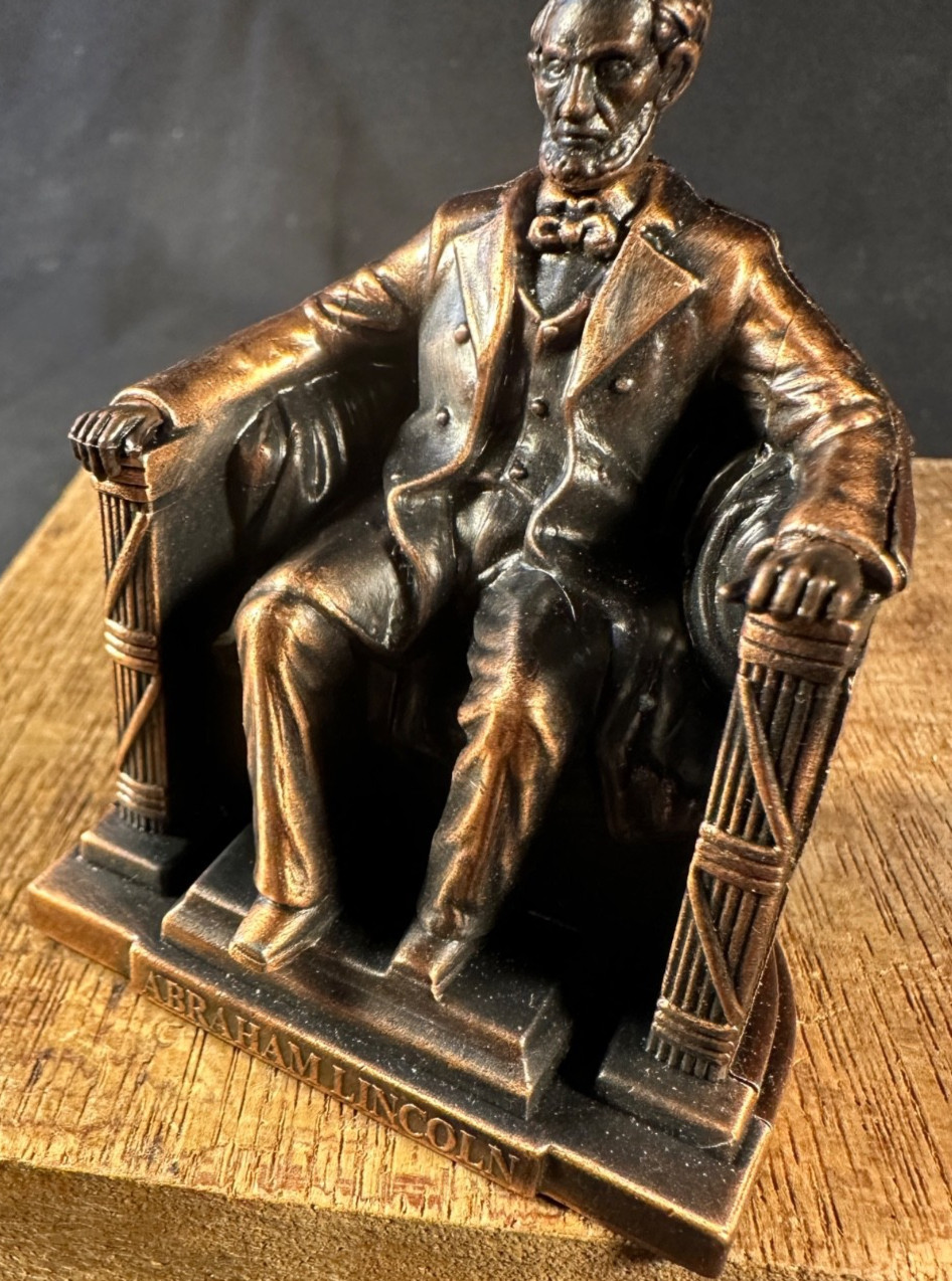 Miniature Abraham Lincoln Die Cast Pencil Sharpener