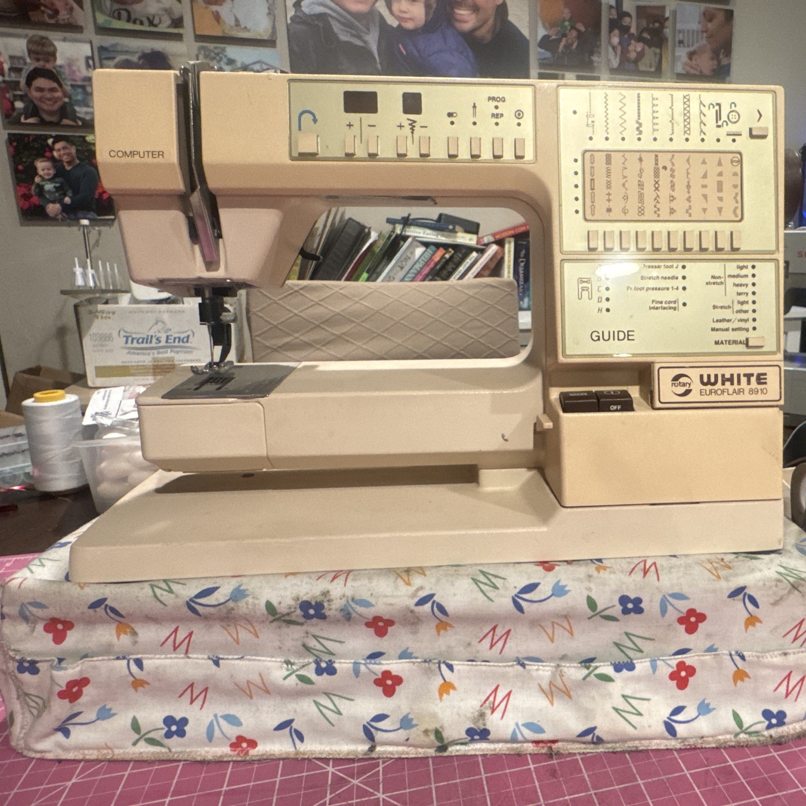 White Euroflair 8910 Computer Free Arm Sewing Machine-San Diego