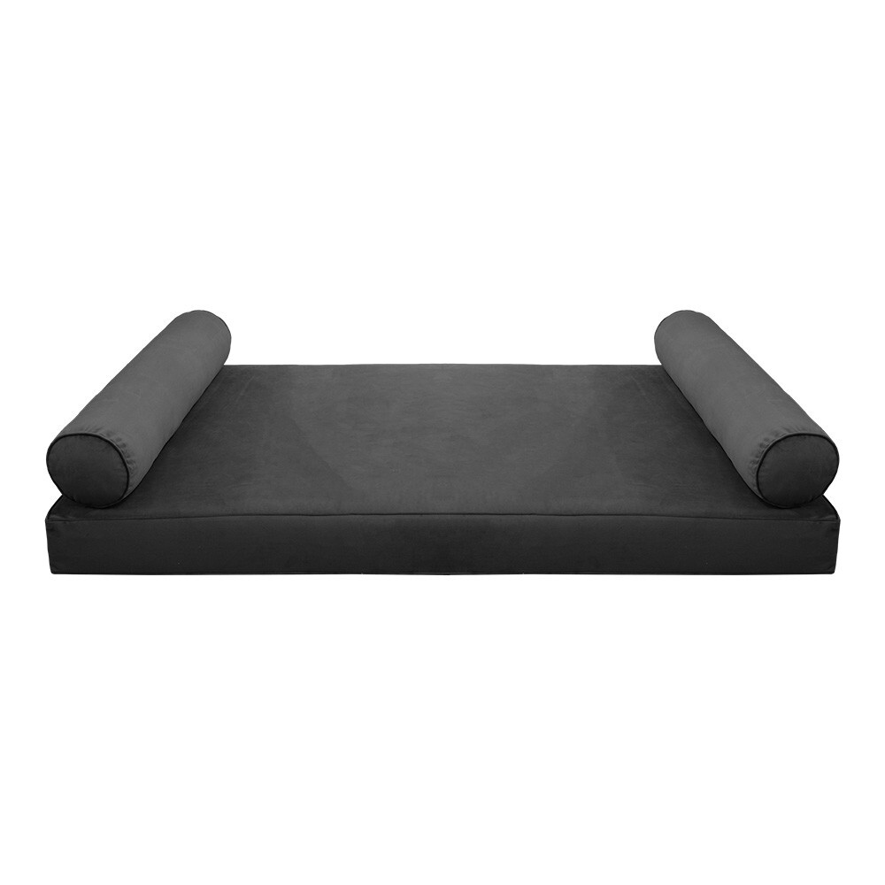 |SLIPCOVER ONLY| V5 Velvet Indoor Daybed Mattress Pillow Pipe Trim Full AD350