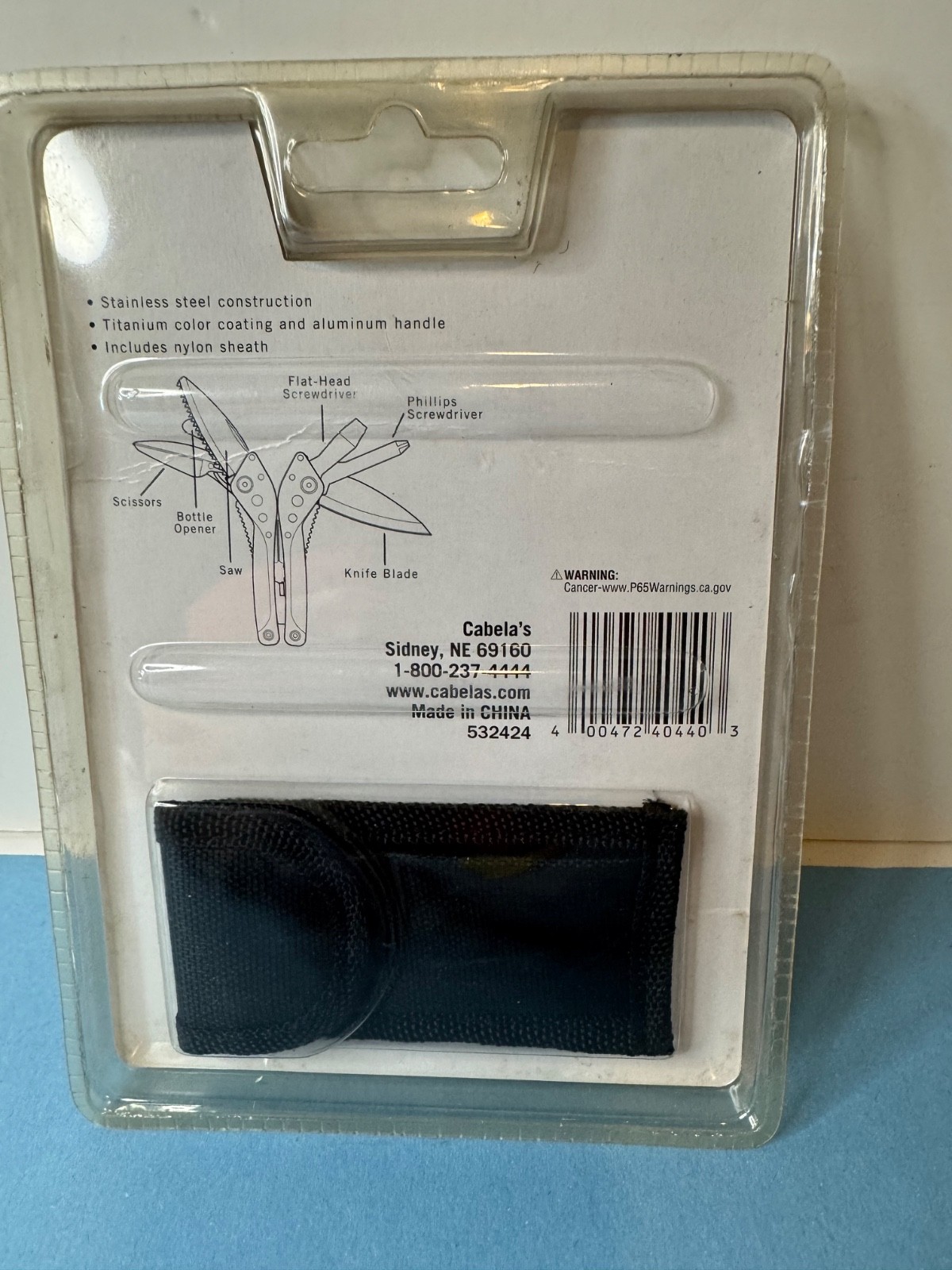 Cabela's / Multi-Tool / Purple / 3” Closed / 3.875” Overall / 3.8 Oz