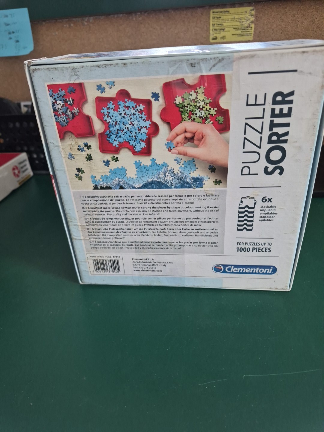 Clementoni Puzzle Sorter for 1000 Pieces - 6 Stackable Trays