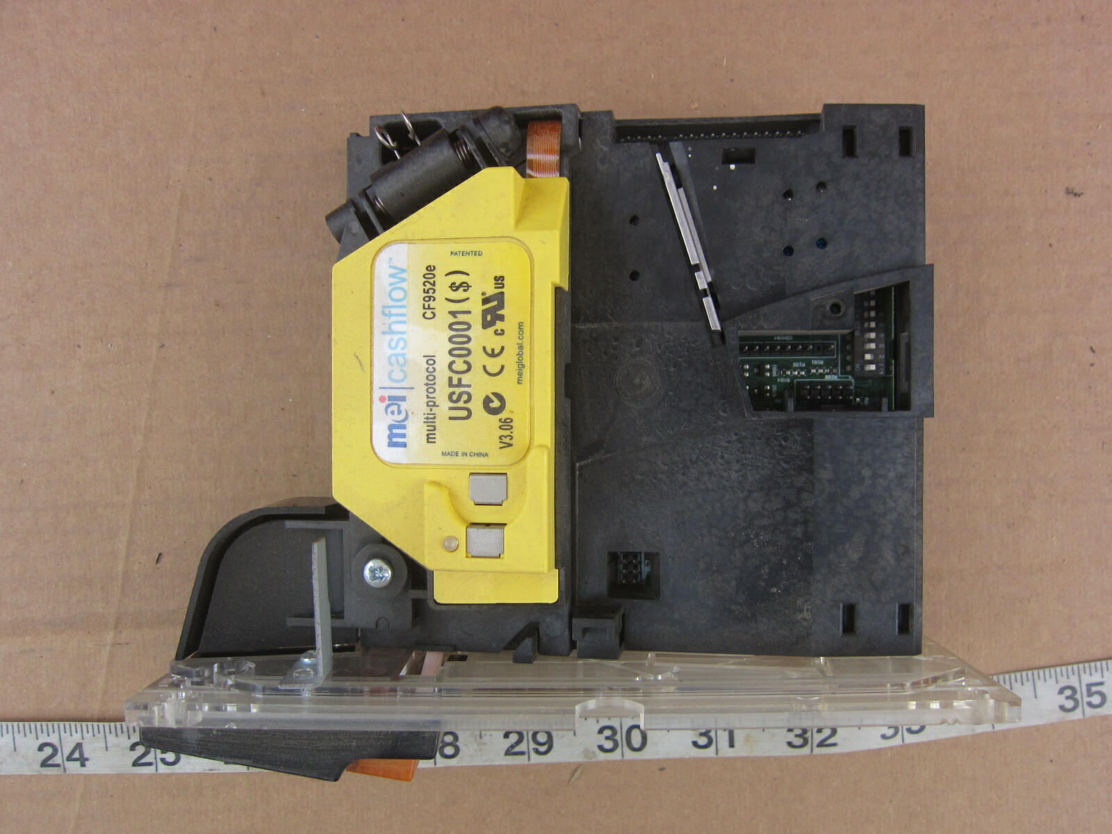 NCR 497-0444432 MEI 750003038  Cashflow Coil Acceptor, Used