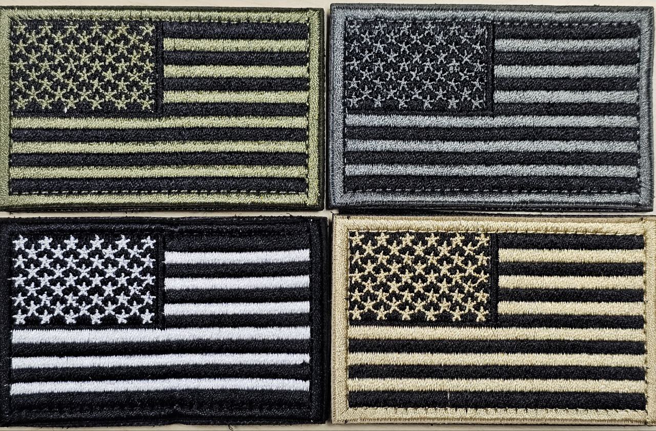 American Flag Patches USA Flag Patch 2" x 3.25" inch hook & loop closure