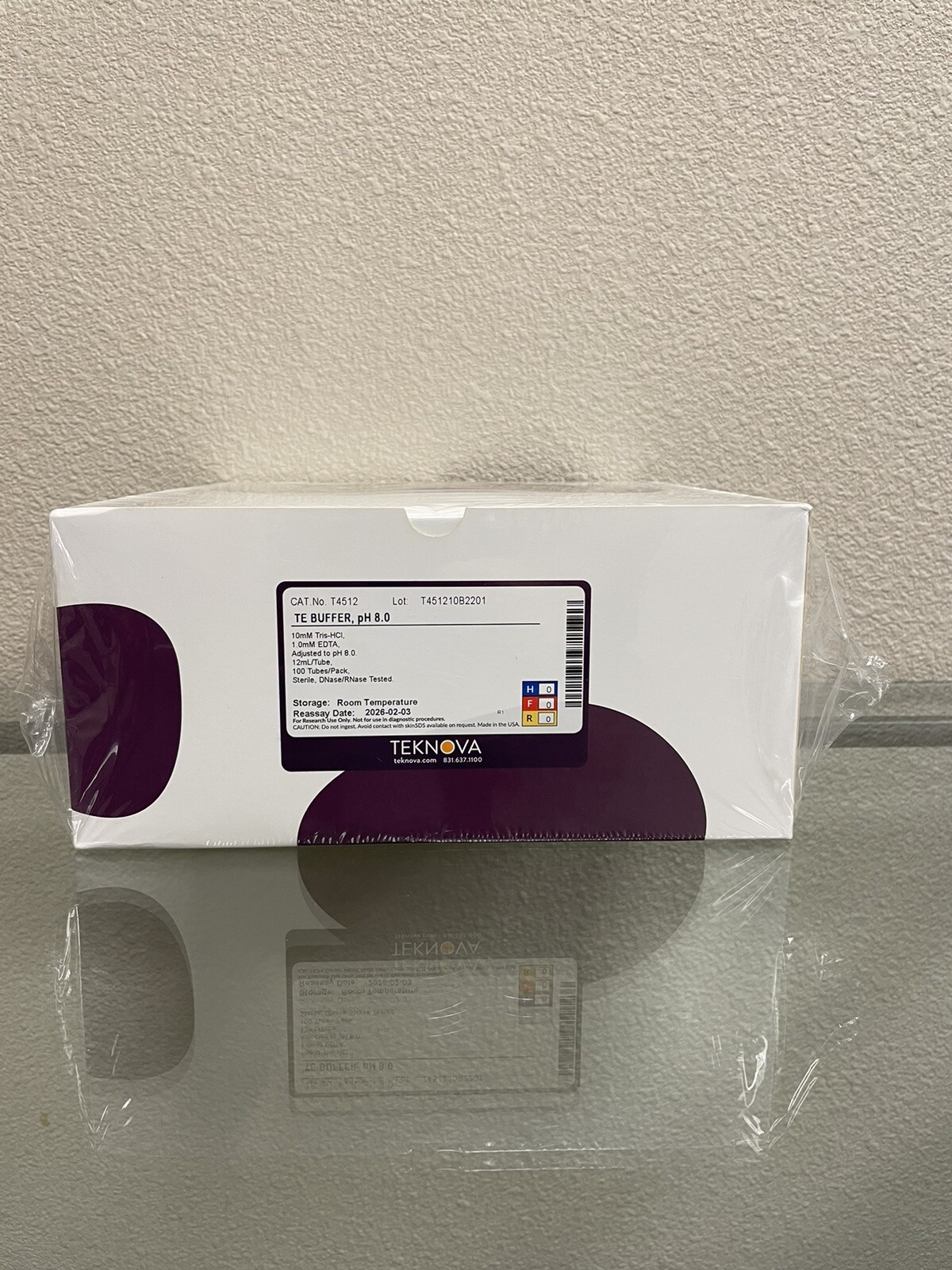 Teknova TE Buffer, pH 8.0, 100 Tube/Pack