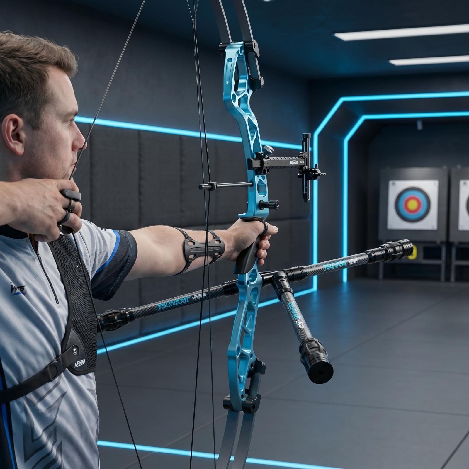 Universal Archery Bow Stabilizer with Shock Absorber & Noise Reduction - Detacha