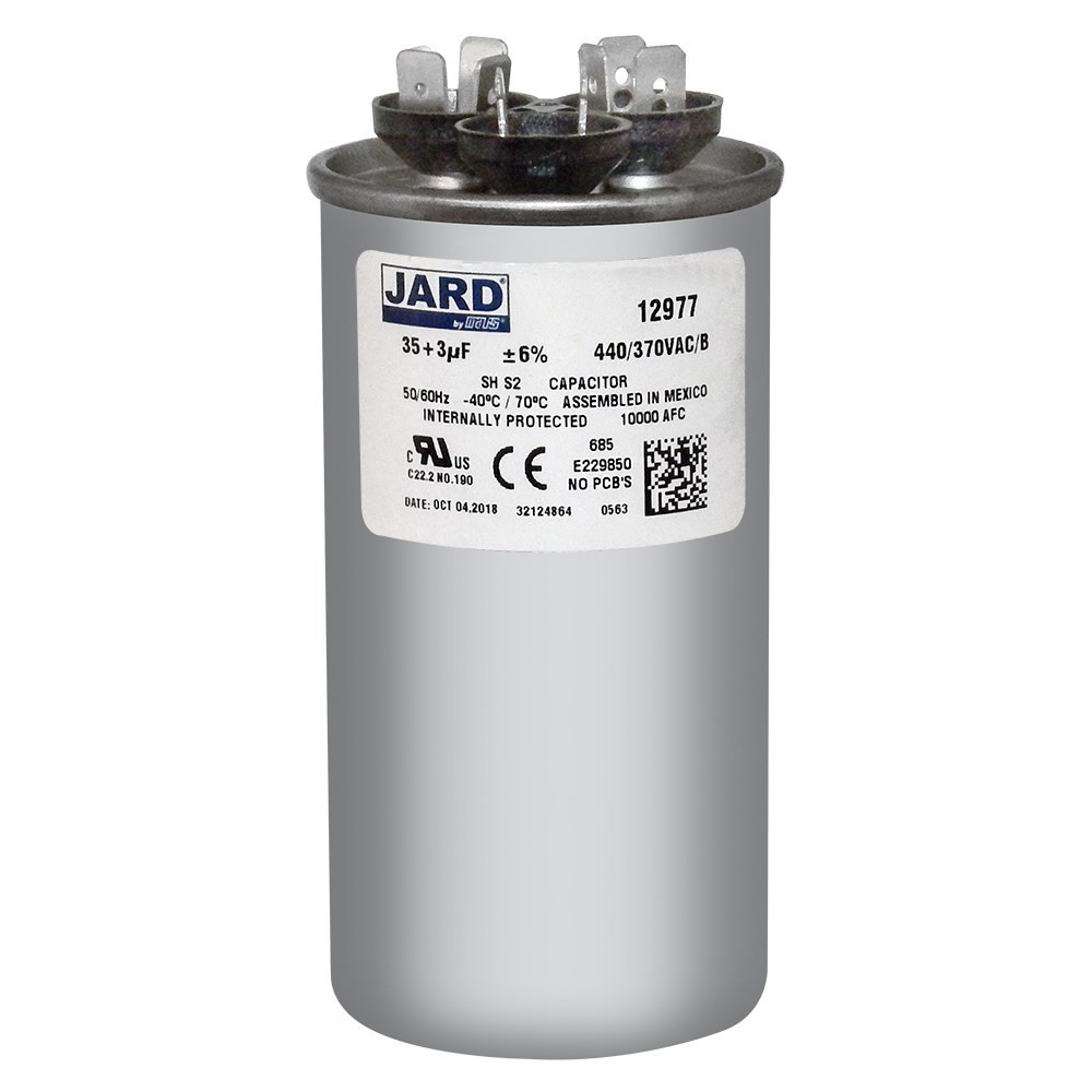 35+3 uf MFD 440 370 VAC Dual Run Capacitor # NGM 328P3503H44N37A5Z9 JARD 12977