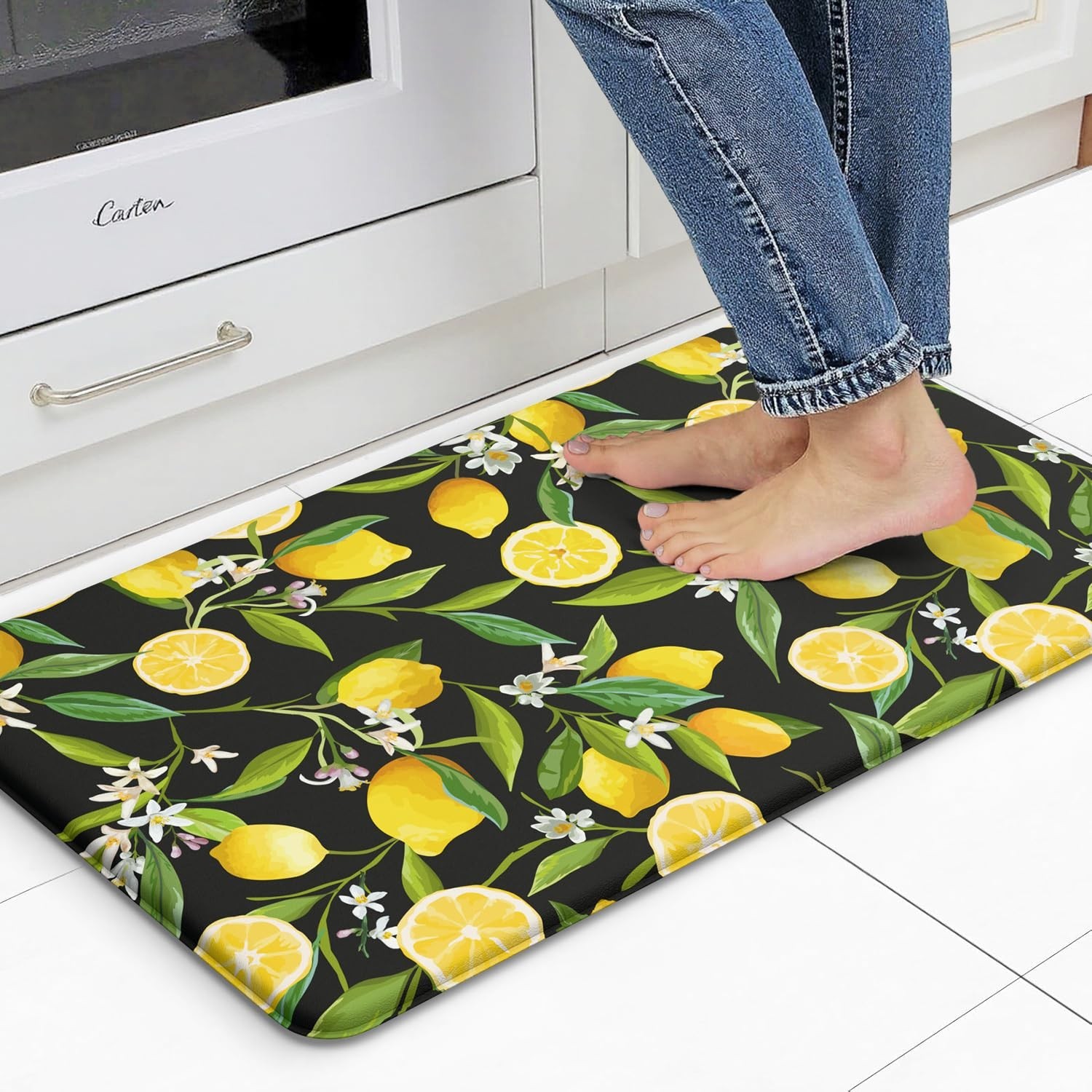 Kitchen Mats Lemon Kitchen mats for Floor Anti Fatigue Mats for Kitchen Floor...