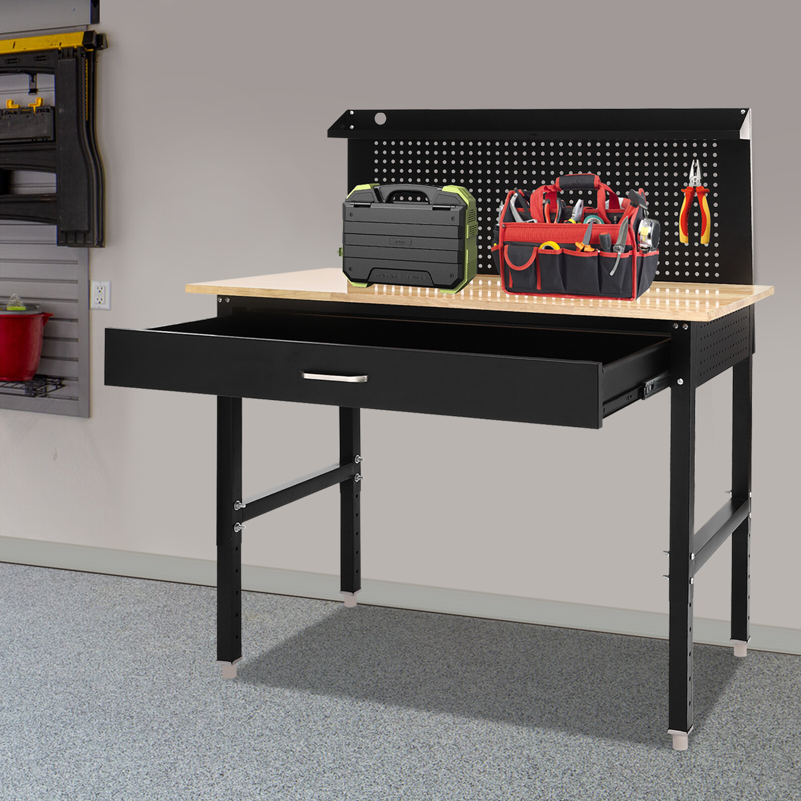 NEW Adjustable Workbench 65-90cm Height Adjustment Workbench For Gardens Home US