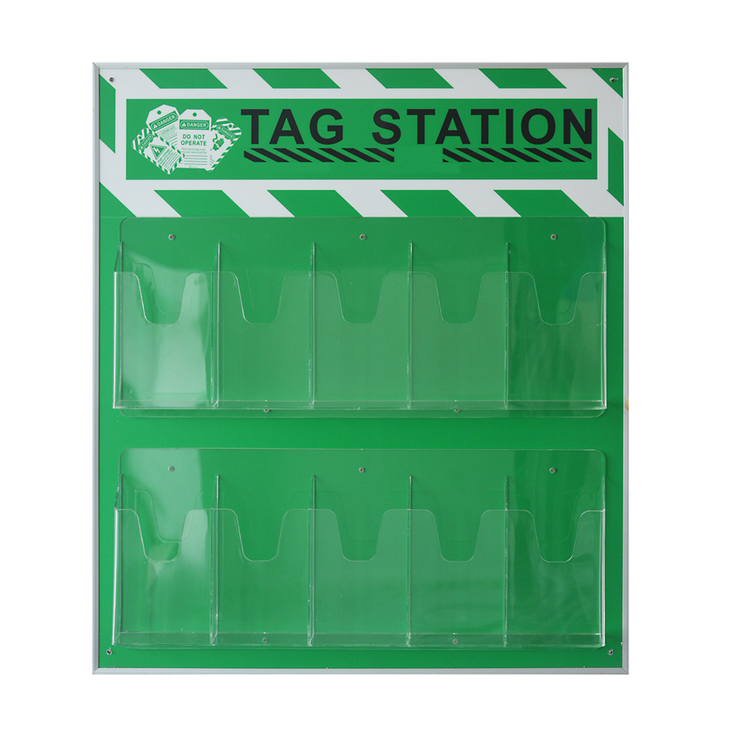 STON Green Industrial Security Safety Tag Station,Unfilled, Station Only