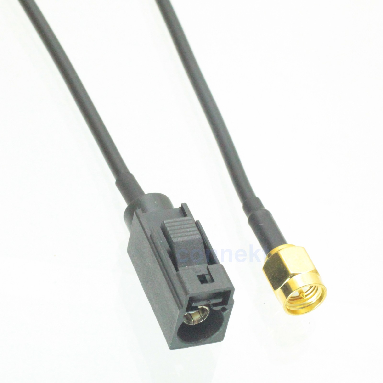 Fakra SMB A 9005 female jack to SMA male 6" RG174 pigtail cable analog radio