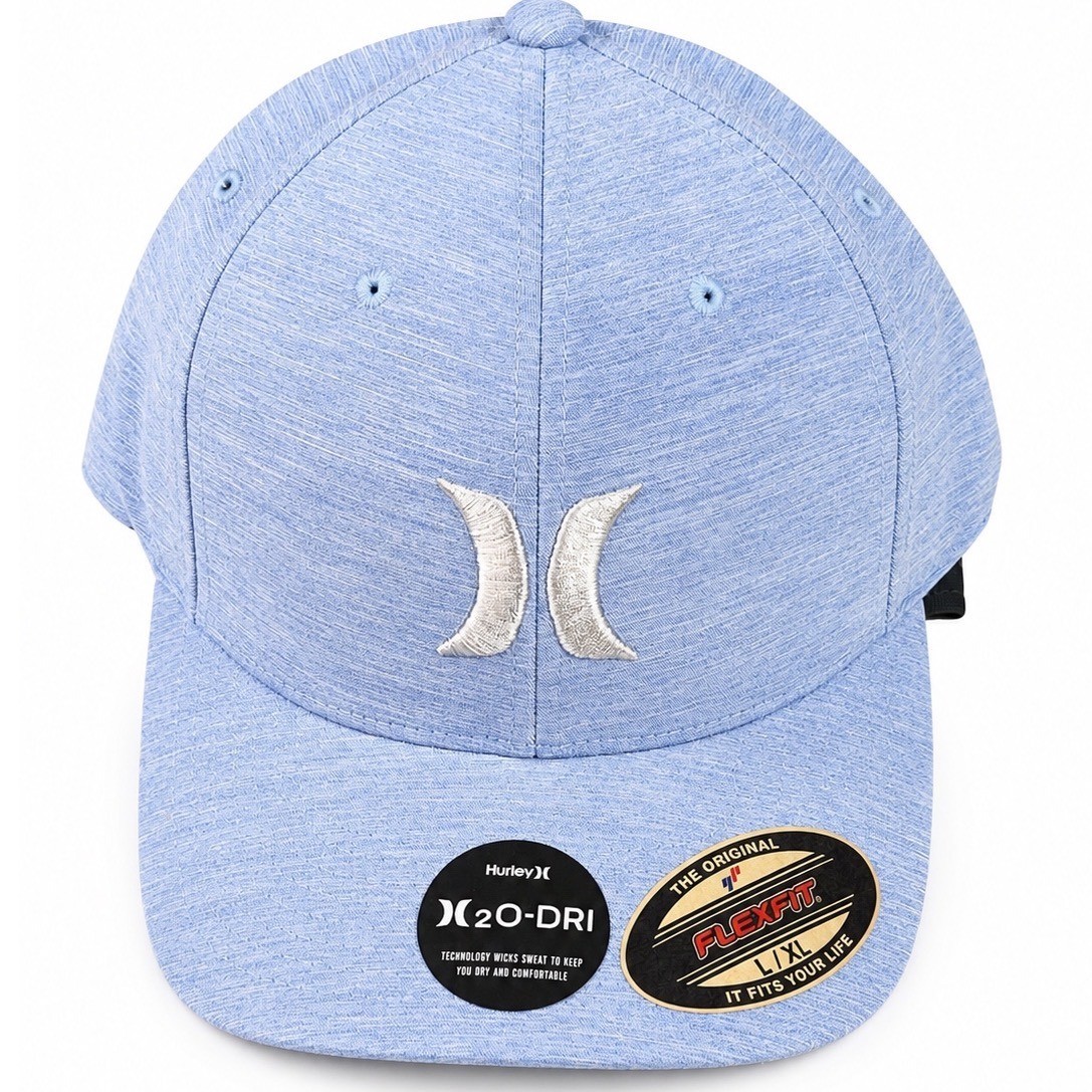 Hurley H2O-Dri One and Only Flexfit Hat Mens L/XL Pacific Blue Heather 892025-LX
