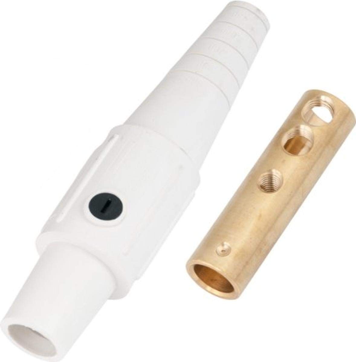 2/04/0 White Female Connector 600V 400A 1P1W CAMStyle Plug Single Pin