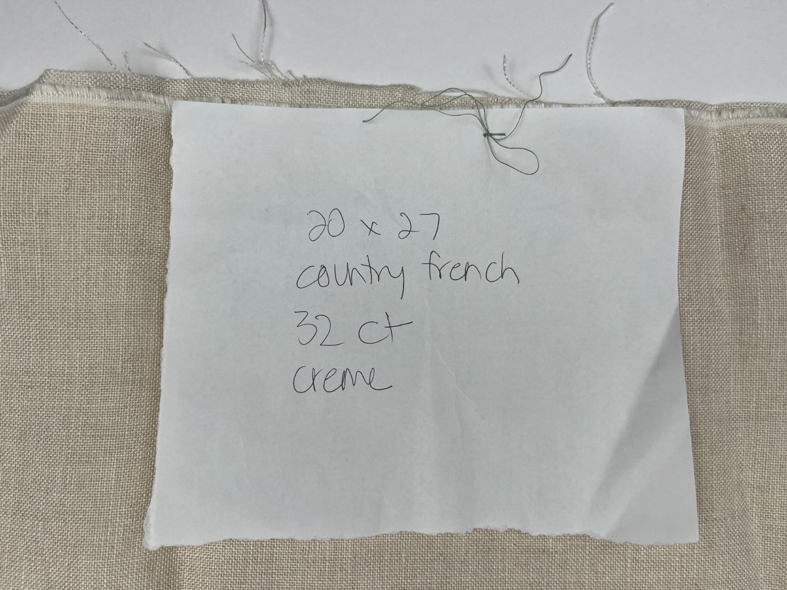 Zweigart Linen 32 Ct Linen in Country French Creme 20x27.75