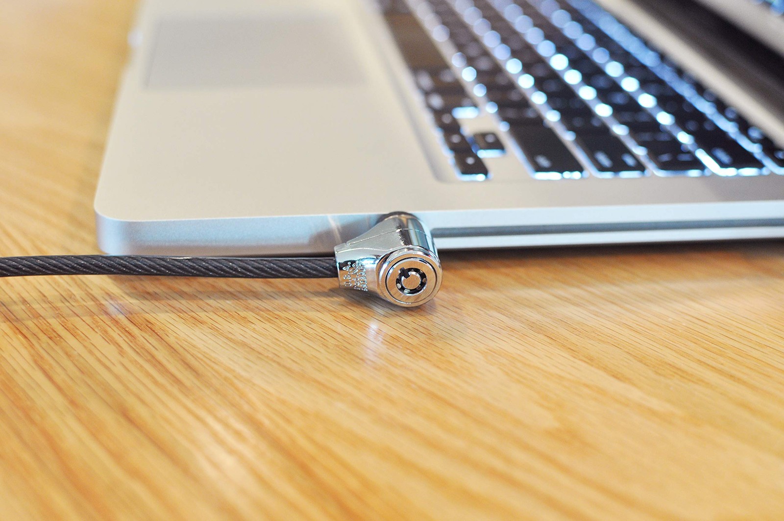 Black Key Cable Lock, Integrated Security, Laptops, Desktops, Monitors