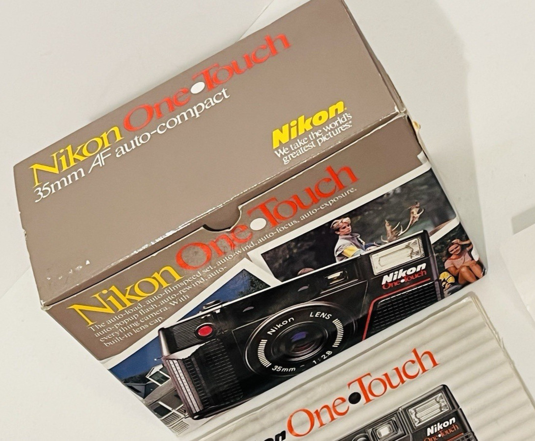 Nikon One Touch EMPTY BOX ONLY with foam and Operating Instructions Paperwork