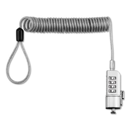 Innovera IVR64670 Compact Combination Laptop Lock, 6 Ft Steel Cable