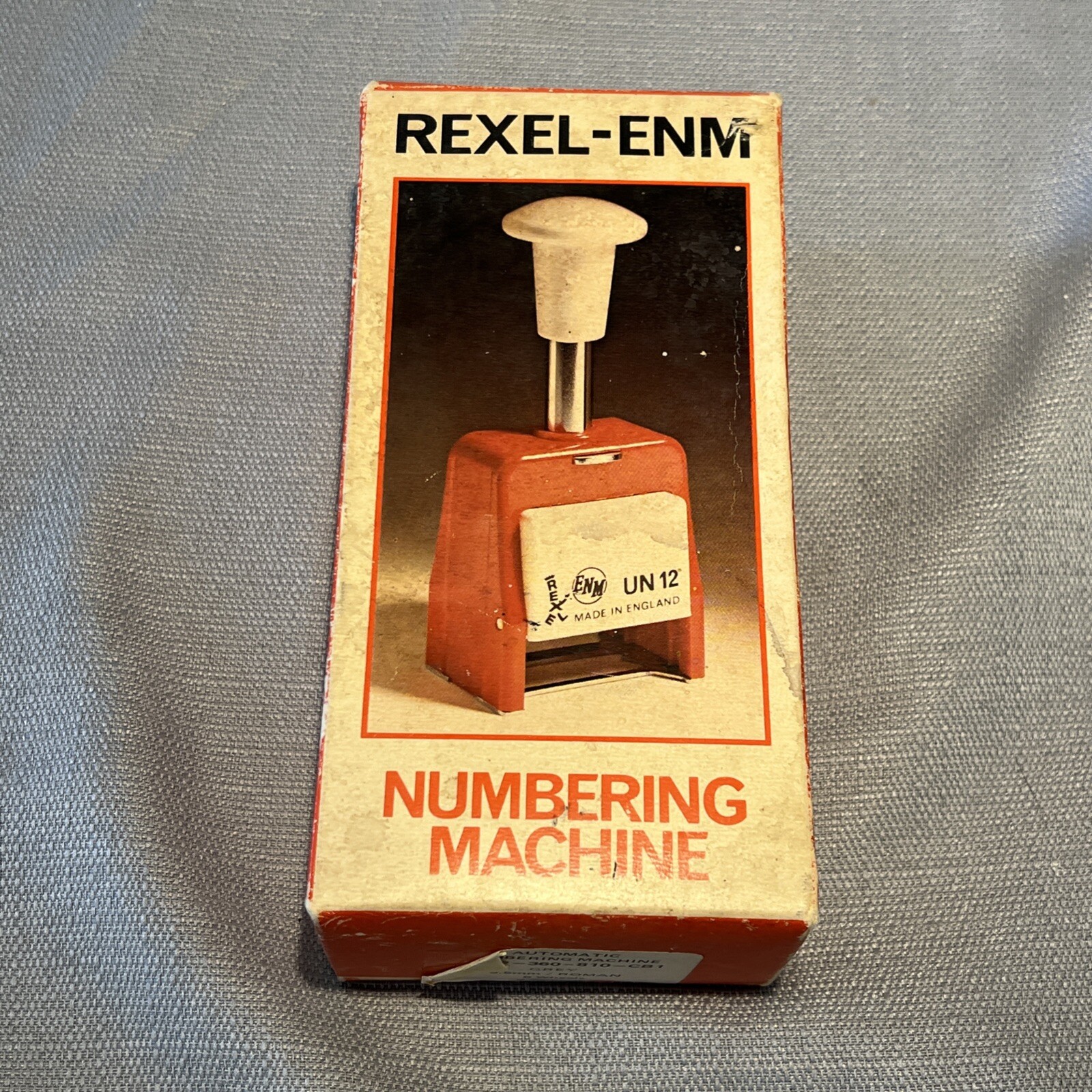 Rexel-Enm Numbering Machine UN22 Lever Action Vintage Made In Great Britain